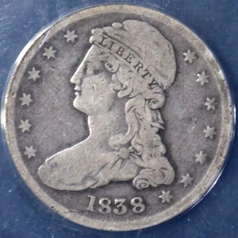 1838 p Capped Bust Half Dollar ** ANACS F12 ** Get 5% Off at Checkout Cover