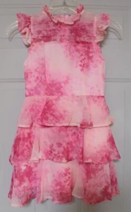 MISS BEHAVE GIRL'S SIZE 10 PINK SLEEVELESS RUFFLE DRESS SPECIAL OCCASION NEW - Picture 1 of 7