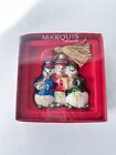 Waterford Marquis Snowman Couple Christmas Ornament # 155086 Boxed tags