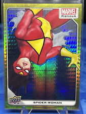 2023 UD Marvel Platinum YELLOW SPOTLIGHT Card #42: SPIDER-WOMAN #144/399