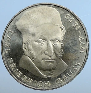 1977 J GERMANY Carl Friedrich Gauss Vintage Silver 5 Mark German Coin i111273 - Picture 1 of 3