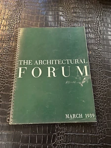 MARCH 1939 Architectural Forum magazine SPIRAL BOUND (MI) - Imagen 1 de 1