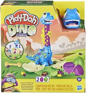 Play-Doh Dino Crew Growin' Tall Bronto Toy Dinosaur for Children 3 Years and Up - Picture 1 of 8