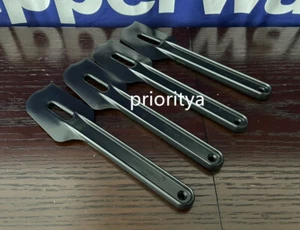 Tupperware Gadgets Kitchen Tools Hard Plastic Paddle Spatula Black Set of 4 New