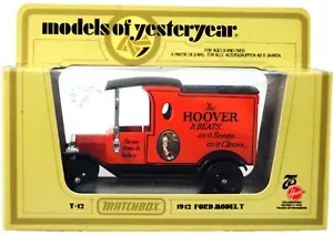 Matchbox of Yesteryear No:Y-12 1912 FORD Model T HOOVER Van in 75 Years Ann. MIB - Picture 1 of 18