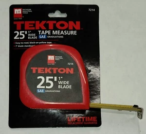 New Tekton 25' x1" Wide Blade Tape Measure - Picture 1 of 1