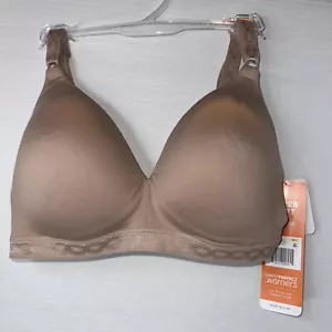 Warner's Simply Perfect Super Soft Wireless Lightly Lined Comfort Bra 36C Beige - Picture 1 of 5