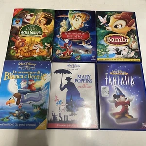 DVD Disney Lotto 14 - Fantasia, Pinocchio, Mary , Bambi Leone, Giungla - - Afbeelding 1 van 3