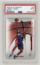 2008-09 SP Authentic Retail Red Parallel Lebron James #58 PSA 9 SP SSP Cavaliers
