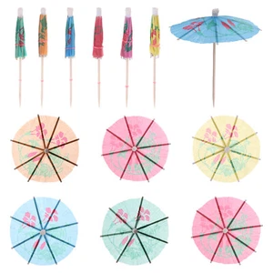 50 Pcs Mini Drink Umbrellas Cocktail,3.9 Inch Cocktail Picks Colorful - Picture 1 of 6