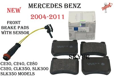 Pastillas de freno delanteras con sensor para Mercedes C230 C240 C280 CLK350 SLK350 GENUINAS Foto 1 de 4