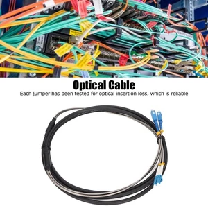 Fiber Optic Cable 3 Meters SC To LC Single Mode Armored Patch Cord For Ether NEW - Afbeelding 1 van 12