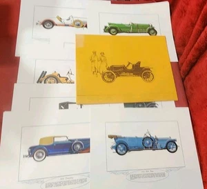 Lot 8: Dealers Lithographed PRINTS Golden Age Of Autos Original Folder - Picture 1 of 9