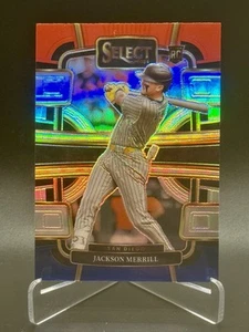 2024 Panini Select Jackson Merrill Red and Blue Prizm Concourse RC #68 Padres - Picture 1 of 2