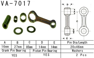 2007 Kawasaki KX65 Dirt Bike Vesrah Connecting Rods - Picture 1 of 2