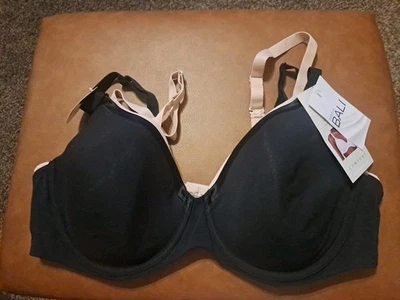 Conjunto de 2 Sutiãs Femininos Bali 42D - Bege e Preto - Imagem 1 de 4