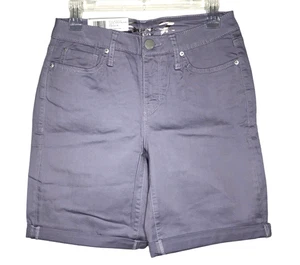Seven7 Sunset Bermuda Shorts Womens 4 Lilac Stretch 9" Inseam Rolled Cuff - Picture 1 of 12