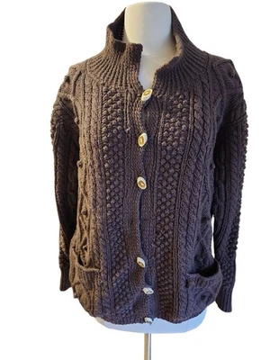 Suéter De Colección Barnas-Mor Cableknit Para Mujer M Pescador Años 60 Lana Irlandesa Preppy Foto 1 de 4