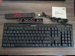 Redragon K618 PRO 3-Mode Wireless RGB Mechanical Keyboard, BT/2.4Ghz Low Proile - Picture 1 of 9