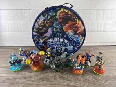 Skylanders Lot (9) Spyro Adventure Characters All Tested w Carry Case Bag - Image 1 of 4