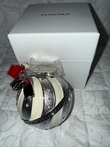 PANDORA 2018 Christmas Ornament Radio City Rockettes With Charm - Picture 1 of 8