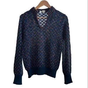 Vintage Harrods V-neck Sweater Made in Italy Small / Medium - Picture 1 of 9