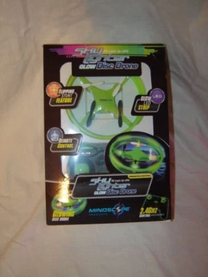 Mindscope Sky Lighter Disc Drone Green LED Light Up Stunt Action Radio Control - Image 1 of 4