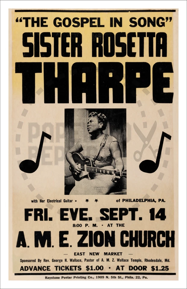 BLACK AMERICANA - HERMANA ROSETTA THARPE GOSPEL EN CANCIÓN - REIMPRESIÓN VINTAGE Foto 1 de 1