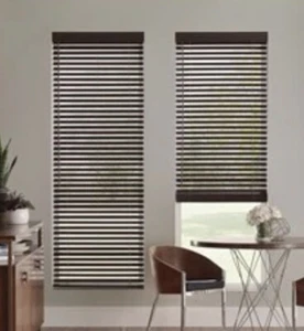 Cordless 2 in. Faux Wood Blinds - Picture 1 of 3