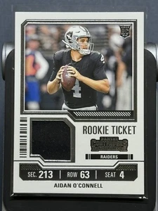 2023 Panini Contenders Aidan O’Connell (RC) Rookie Ticket Memorabilia #TS1 - Picture 1 of 2