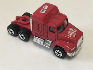 VTG. Mini Rigs Red Semi Truck Cab Tractor w Mars Candy M&Ms logo NICE COND 1:64