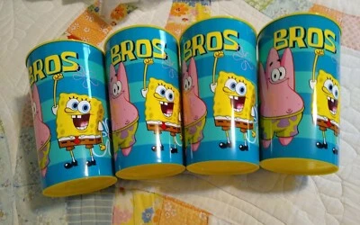 SpongeBob Squarepants & Patrick Star 18 oz. Plastic Cups Party Favor Set of 4 🆕 - Image 1 of 4
