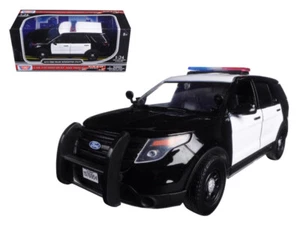 2015 Ford Police Interceptor Utility Unmarked Black and White 1/24 Diecast Mo... - Picture 1 of 1