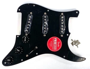 OEM Fender Squier Strat SSS LOADED PICKGUARD BLACK w/Screws Pickup Set Guitar - Picture 1 of 15