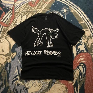 Vintage 2003 Hellcat Records Black Tee T-Shirt Large Rancid Bad Religion Machete - Picture 1 of 6