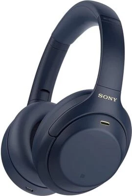 Cuffie wireless Sony WH-1000XM4 co cancellazione del rumore stile over-ear blu B - Immagine 1 di 4