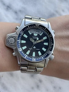 Citizen C022 Aqualand Promaster Digital Analog Watch Diver 200M Mens 44mm - Picture 1 of 13