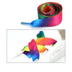  2 Pairs Polyester Shoelaces Ribbons Rainbow Glossy Sports Shoes