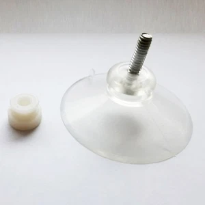 100 x 40 mm Rändelschraube Saugnäpfe Sauger Gummi/Kunststoff Mutter, 12 mm langes Gewinde - Bild 1 von 2