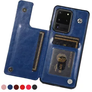 Funda Para Samsung S23 S22 S21 A54 A16 Cuero Abatible Billetera Portatarjetas Cubierta Trasera - Imagen 1 de 19