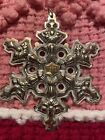Gorham 1982 Sterling Silver Snowflake Christmas Ornament Gold Filled Year Mark