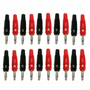 10/20x Bananenstecker Schraubbar Labor Büschelstecker Bananenbuchse Vernickelt - Picture 1 of 9