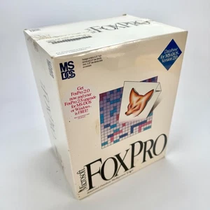 Microsoft DOS FoxPro Relational Database Management System 2.0 34144 Sealed - Picture 1 of 11