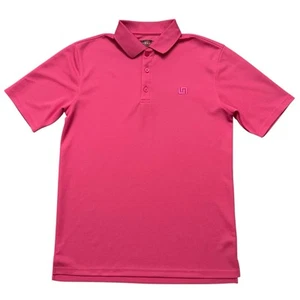 Loudmouth Polo Shirt Mens Size S Short Sleeve Performance Golf Stretch Pink - Picture 1 of 5