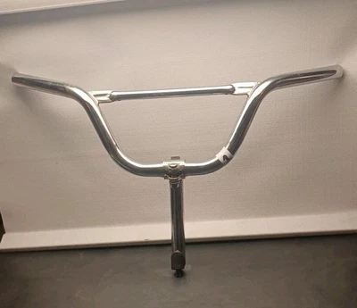 Vintage BMX Handlebar O.S. Box Bar Steel Stem Old School BMX 1" Quill 22.2" (1) - Image 1 of 4