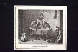 Un concerto disarmonico Incisione del 1869 - Picture 1 of 1