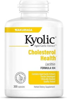 Kyolic Aged Garlic Extract Lecithin Cholesterol Formula 104 Capsule 300 Count Foto 1 de 3