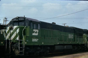 BN BURLINGTON NORTHERN 893 FORT WORTH TX 1973 VINTAGE TRAIN SLIDE - Picture 1 of 1
