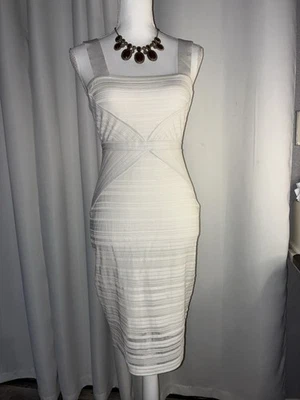 Vestido Tracy Reese blanco sin tirantes o estilo vendaje. Pequeño Foto 1 de 4