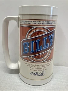 Vintage THERMO-SERV BILLY BEER BILLY CARTER PLASTIC BEER MUG USA Made 6 1/2" - Picture 1 of 9